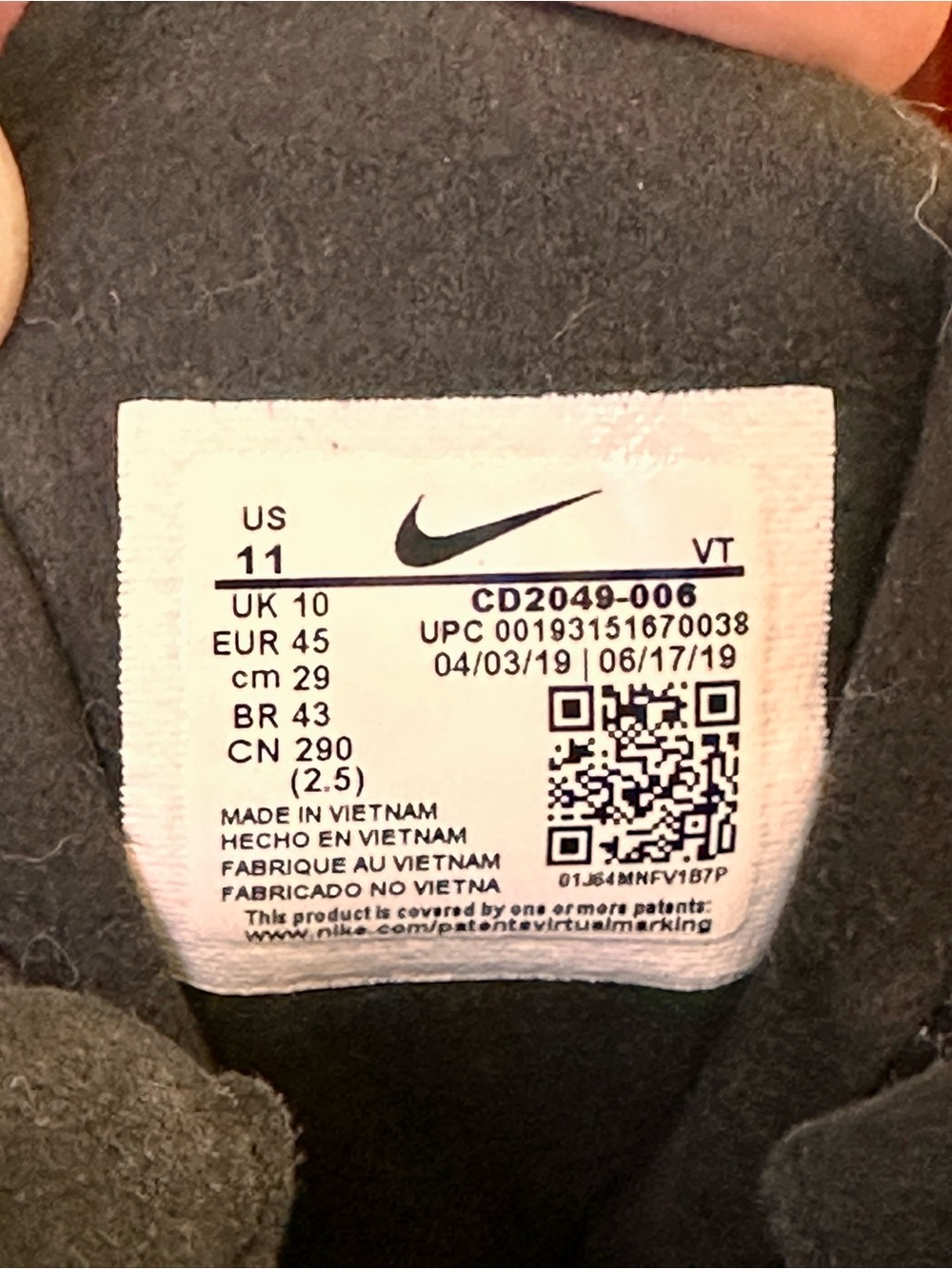 Nike Air 270 React Sneakers in Wolf Grey/Total Orange-Black “Winter” - Picture 6 of 7
